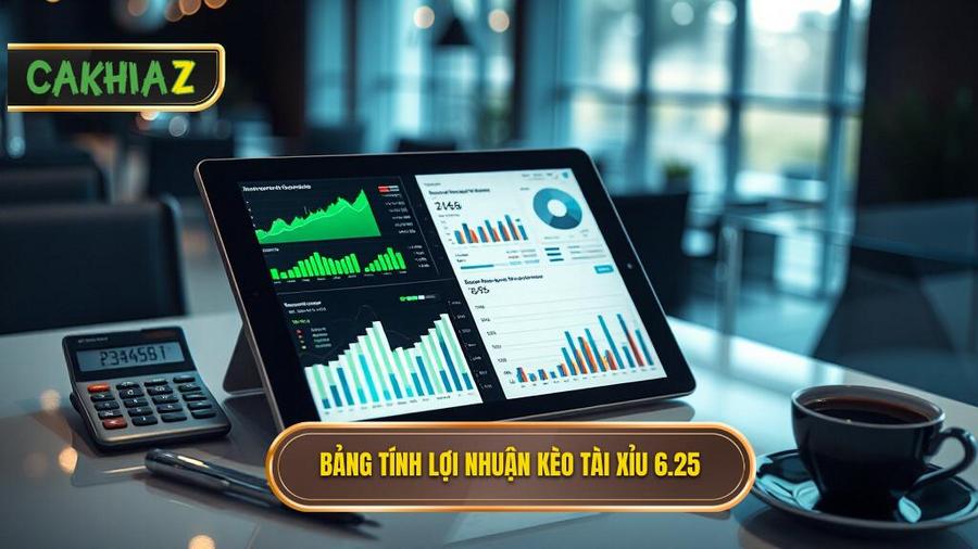 Bảng tính toán lợi nhuận khi chơi kèo tài xỉu 6.25