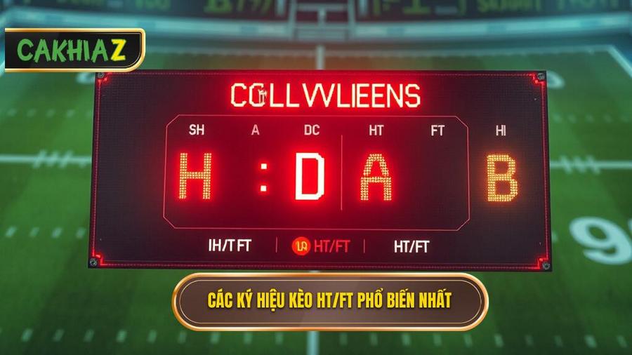 Các ký hiệu phổ biến trong kèo HT/FT